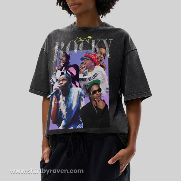 ASAP ROCKY vintage bootleg Washed Oversized T-Shirt